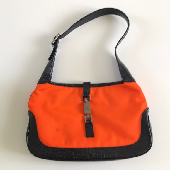 Gucci Handbags - Gucci Jackie o hobo orange black handbag purse